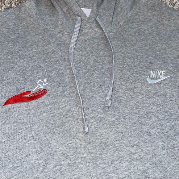 NIKE Motion Lab Active Wear Gray Running Hoodie Sweater Size XL - Picture 2 of 8